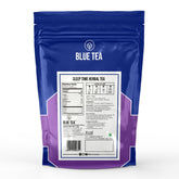 Blue Tea Caffeine Free Sleep Time Herbal Tea - 30 Pyramid Tea Bags In Zip Lock Pack | Made With Chamomile Lavender Valerian Peppermint - Gluten Free, Non-GMO, 100% Vegan & Natural